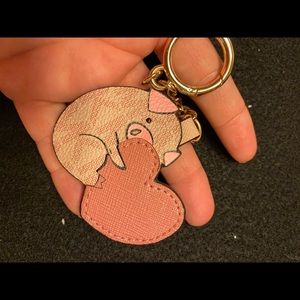 Like new Michael kors pig keychain